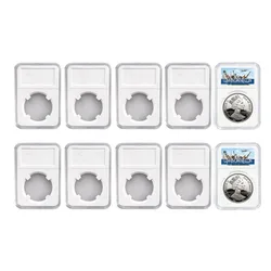 5Pcs Commemorative Coin Slab 38.5mm 40mm Holder Coin Display Storage Box Case Protector Square Transparent Coin Storage Box