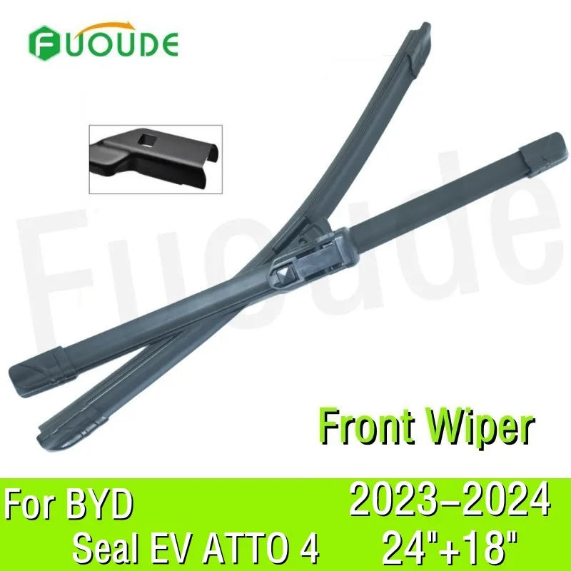 

Wiper Blade For BYD Seal ATTO 4 EV 24"+18" Car Windshield Windscreen Rubber 2023 2024