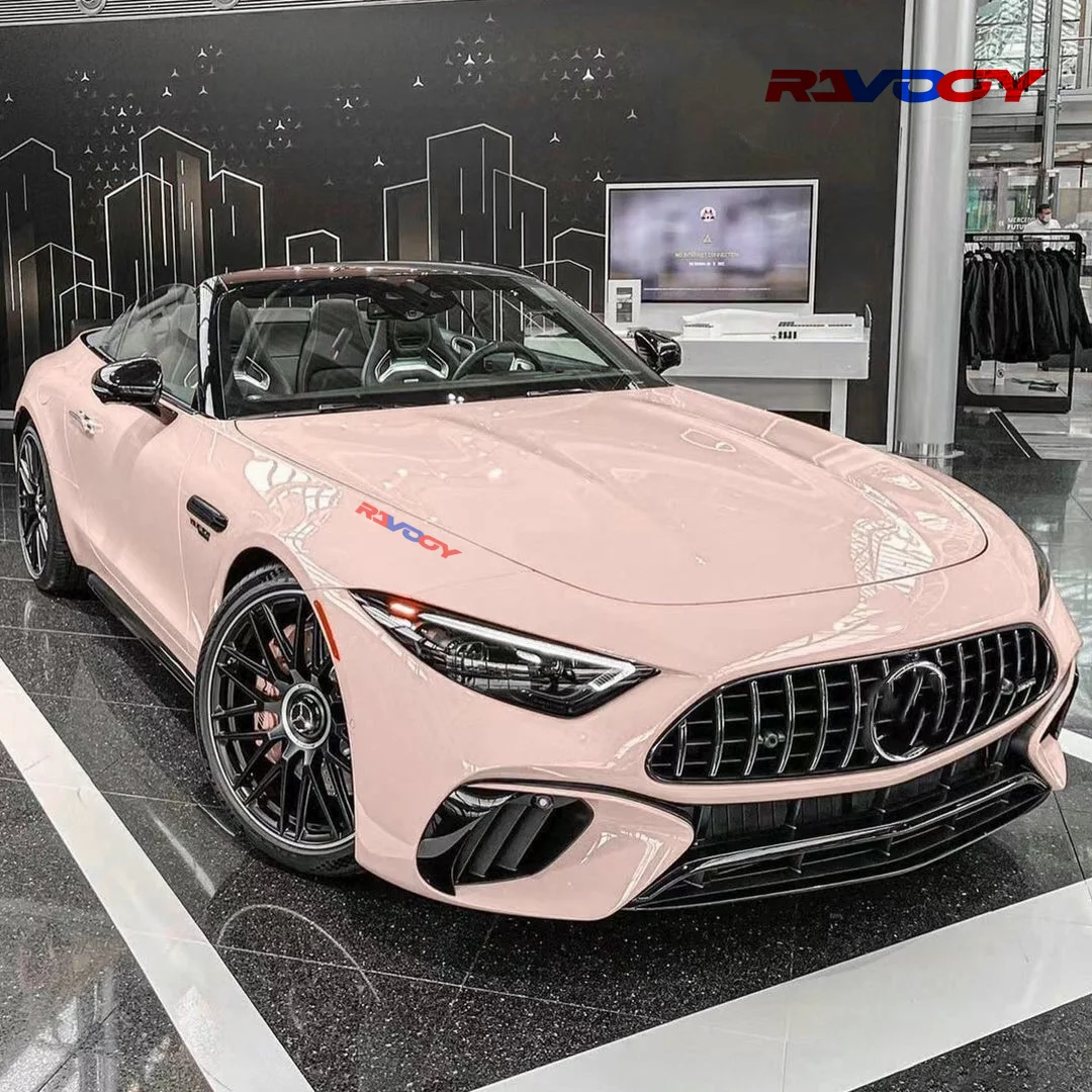 Wysokiej jakości błyszcząca folia winylowa w kolorze różowego ogniwka, samoprzylepna, do tuningu samochodowego, trwała folia ochronna na lakier.