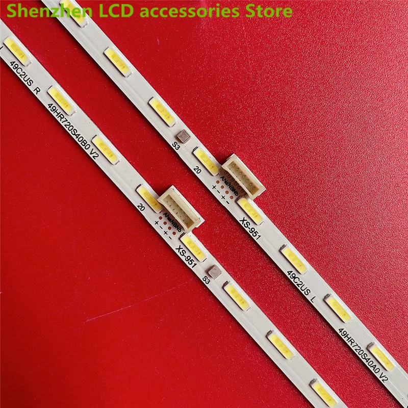 สำหรับ4C-LB4940-HR06Q 4C-LB4940-HR05Q 49HR720S40B0 V2 49HR720S40B0 0A V2ทีวีจอแอลซีดี Backlight บาร์532มม.40LED 6V 100% ใหม่