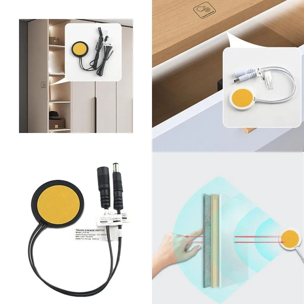 

652F Modern Touch Response Light Switches Adjustable Light Touch Switches Simple to Use Excellent for Bedroom & Living Room