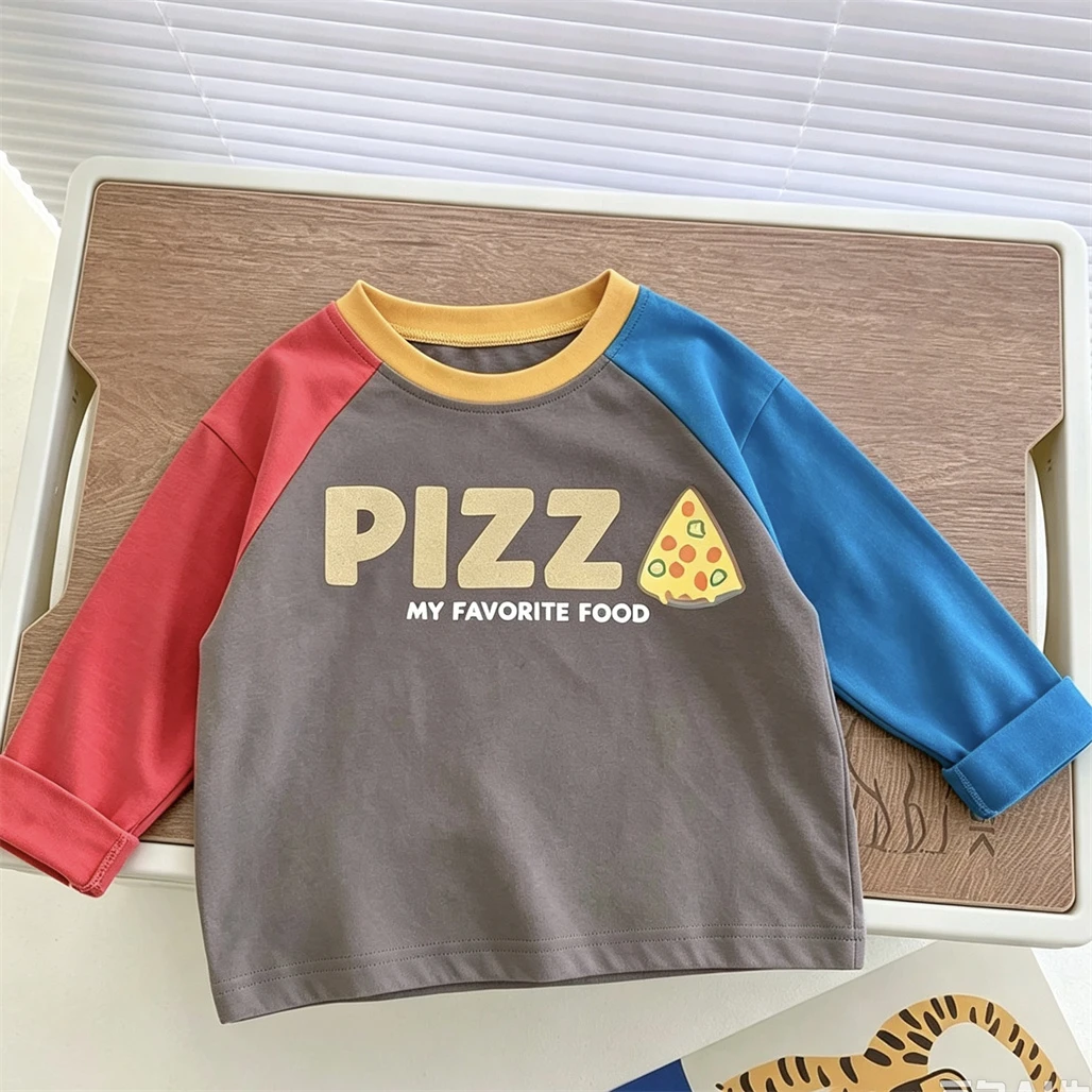 Printing TShirt Fashion Casual Clothing 2026 Kids Simple Versatile Base Shirt Pure Cotton Tops Baby Spring Summer Cute T-shirt