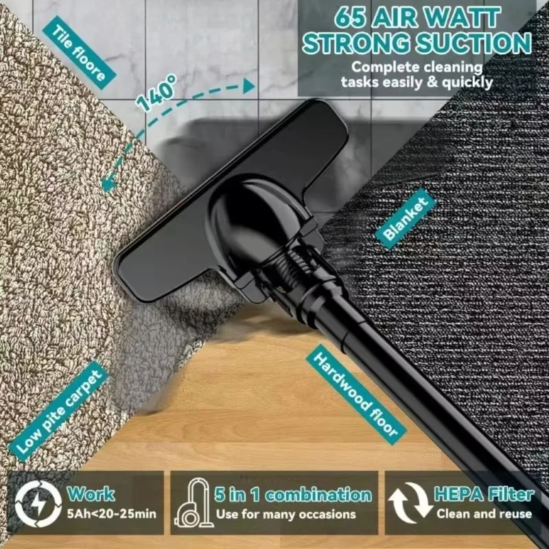 21V Wireless Charging Lithium-ion Battery Portable Handheld Strong Suction Cordless Vacuum Cleaner