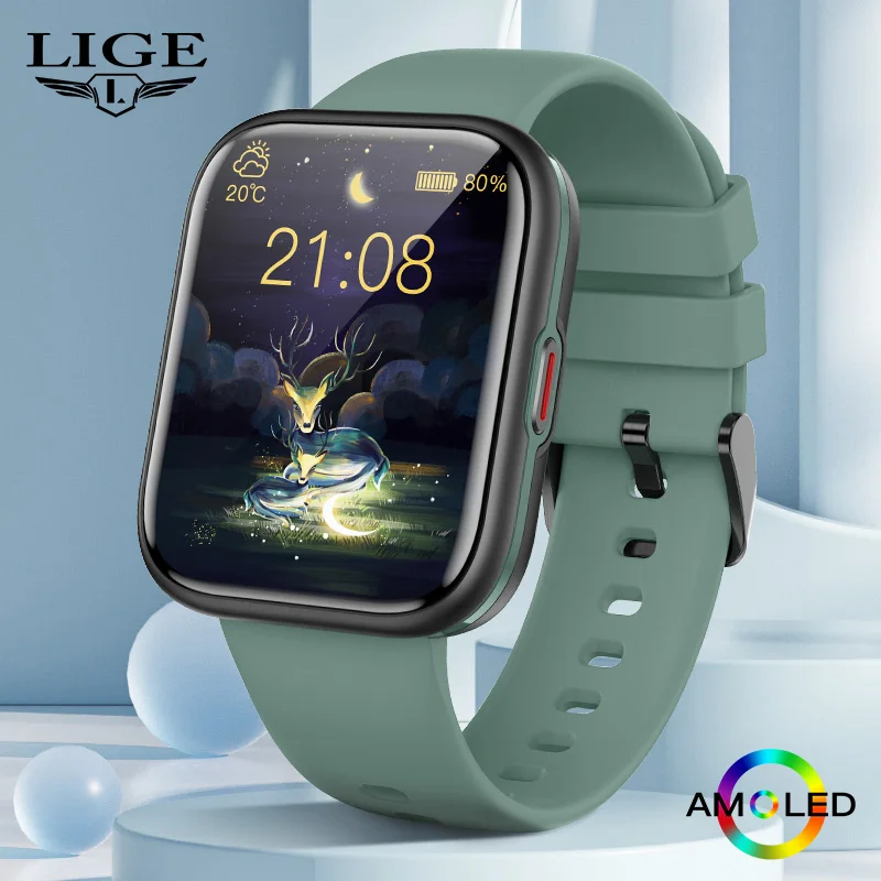 

LIGE Full Touch Alarm Clock Smart Watch 2026 Men IP68 Waterproof Heart Rate Health Monitor Lady Gift Sports Fitness Smartwatches