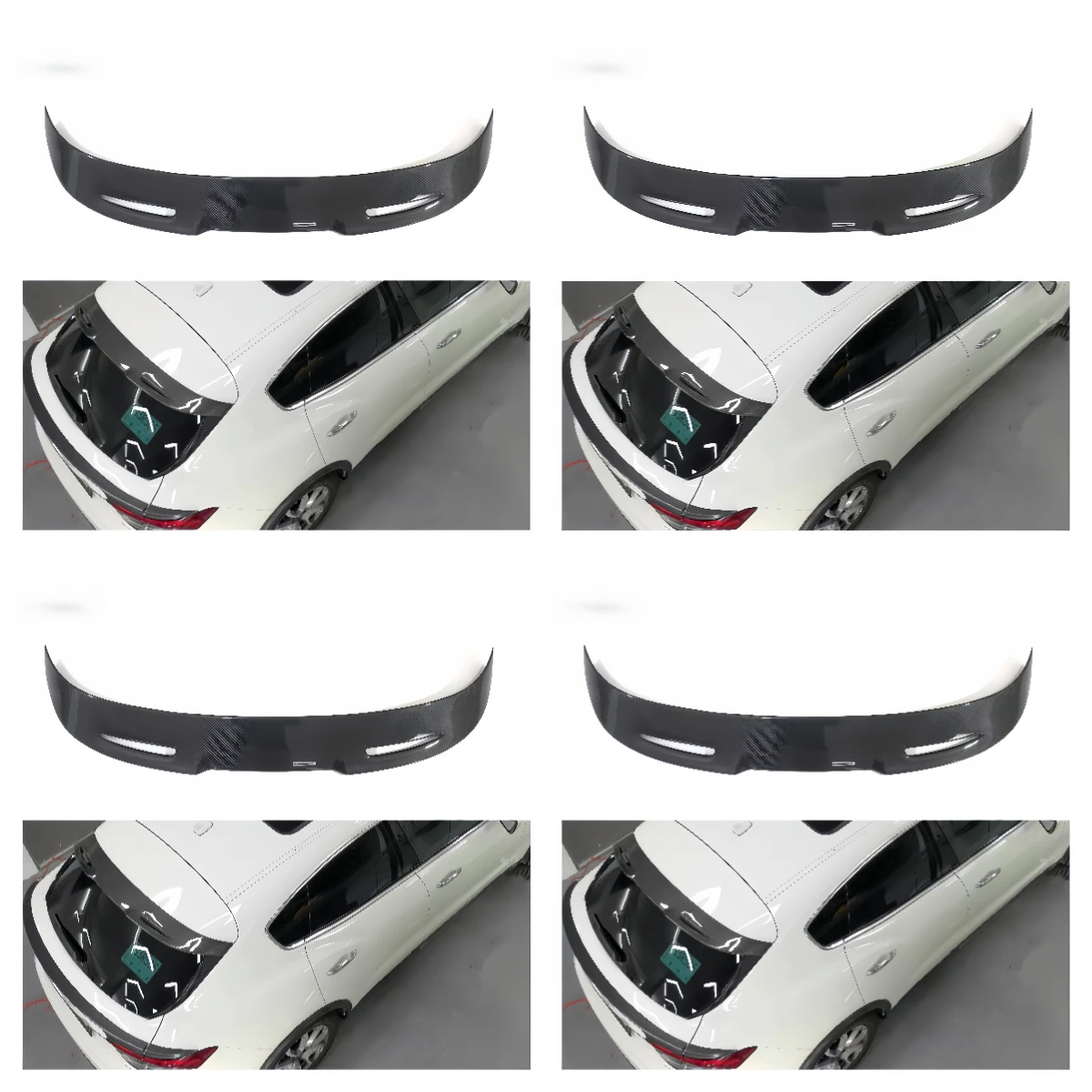 For Levante 2016-2024 Wet Carbon Fiber Rear Roof Wing Lip Diffuser, Rear Trunk Spoiler, Forged Rear Wing