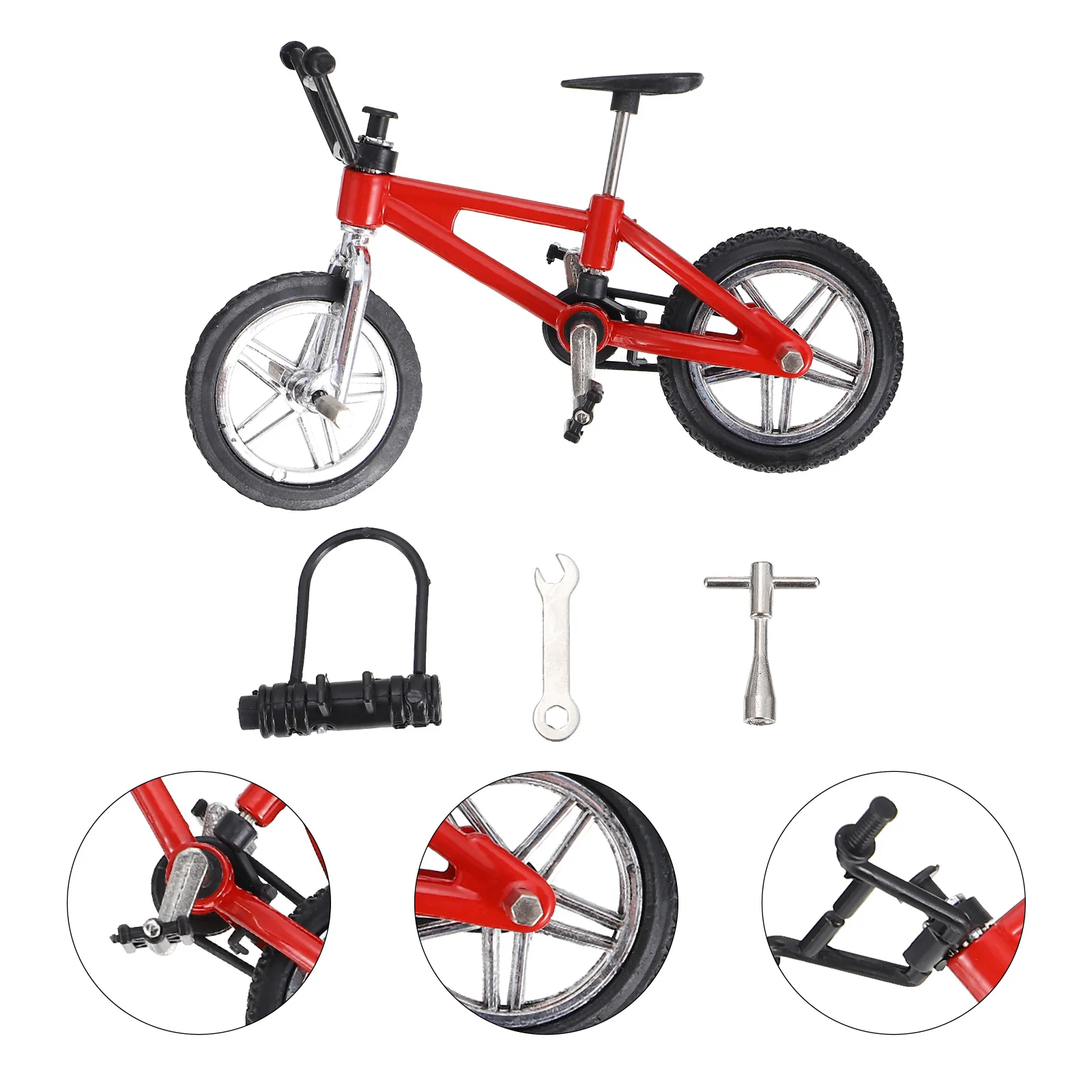 Gioco da tavolo per ciclismo con le dita Mini giocattolo per mountain bike per giocattoli decorativi Bicicletta in lega di alluminio