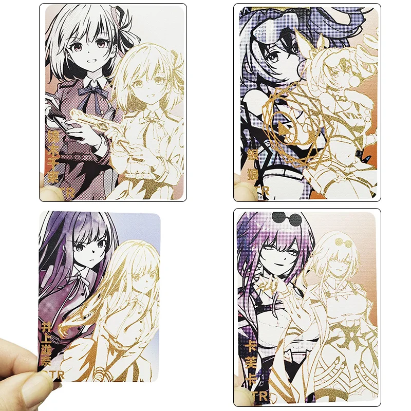 Goddess Story Inoue Takina Kafka Nishikigi Chisato Anime Characters Metal Card Rare Toys Collection Flash Card Christmas Gift