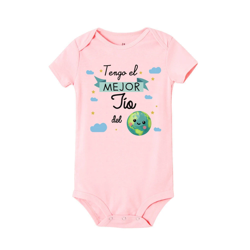 I Have The Best Uncle in The World Printed Baby Romper Newborin Short Sleeve Jumpsuit Infant Summer Bodysuit Cute Toddler Outfit