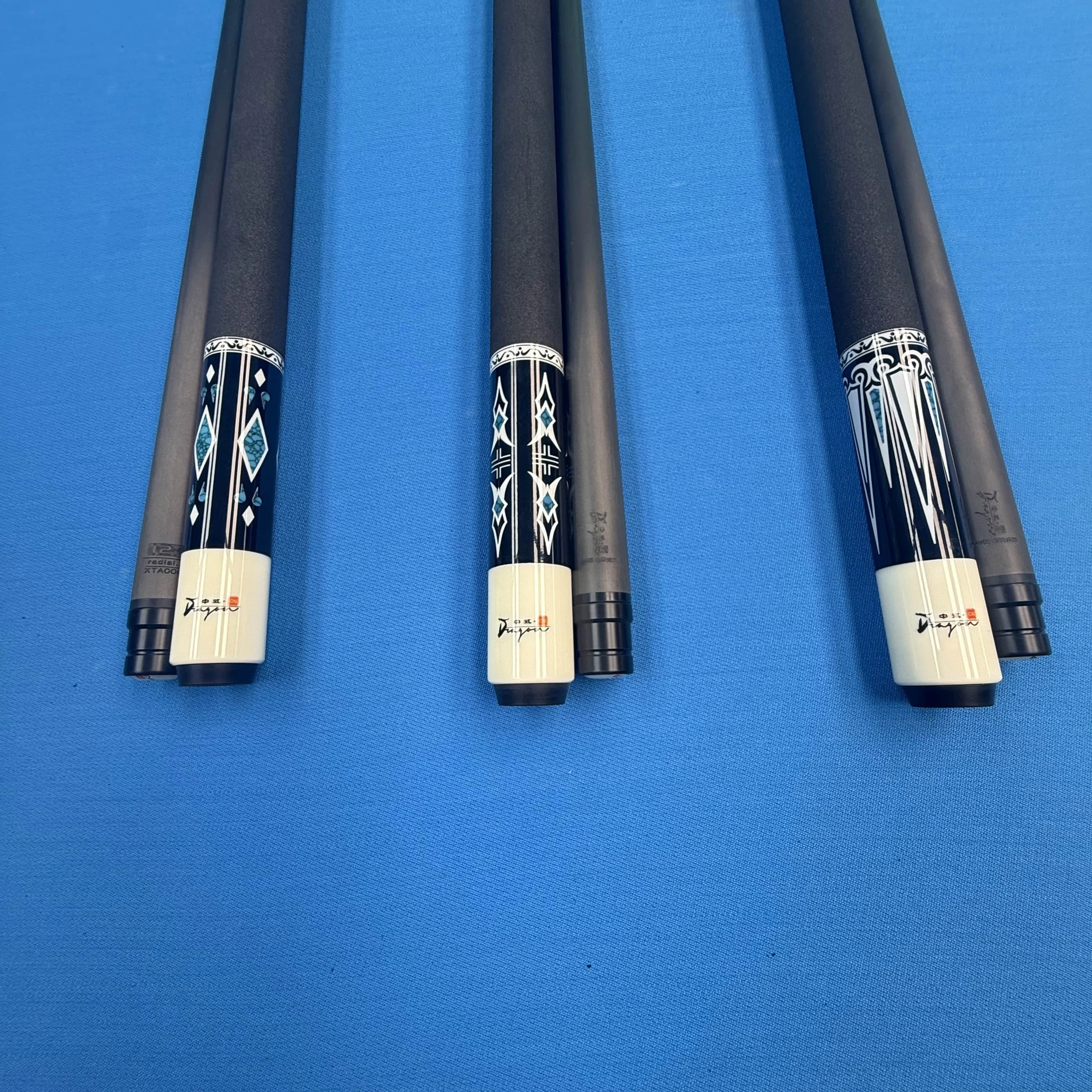 

STLF Premium Pure Carbon Shaft Pool Cue Stick High Quality 12.5mm Tip Size Radial Steel for Snooker