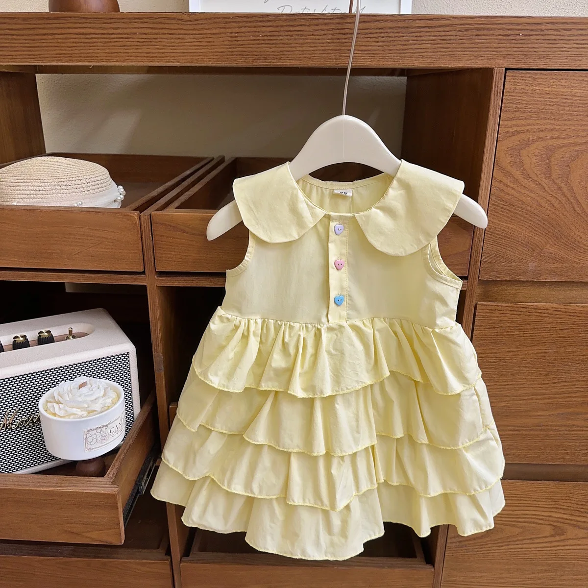 Girls sleeveless princess dress summer new baby girl foreign fashion cake skirt vest dress 90-140cm