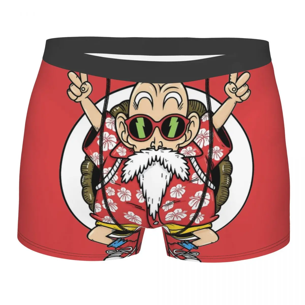 Men's Master Roshi Manga Boxer Shorts Panties Soft Underwear Dragon Ball Homme Novelty Plus Size Underpants