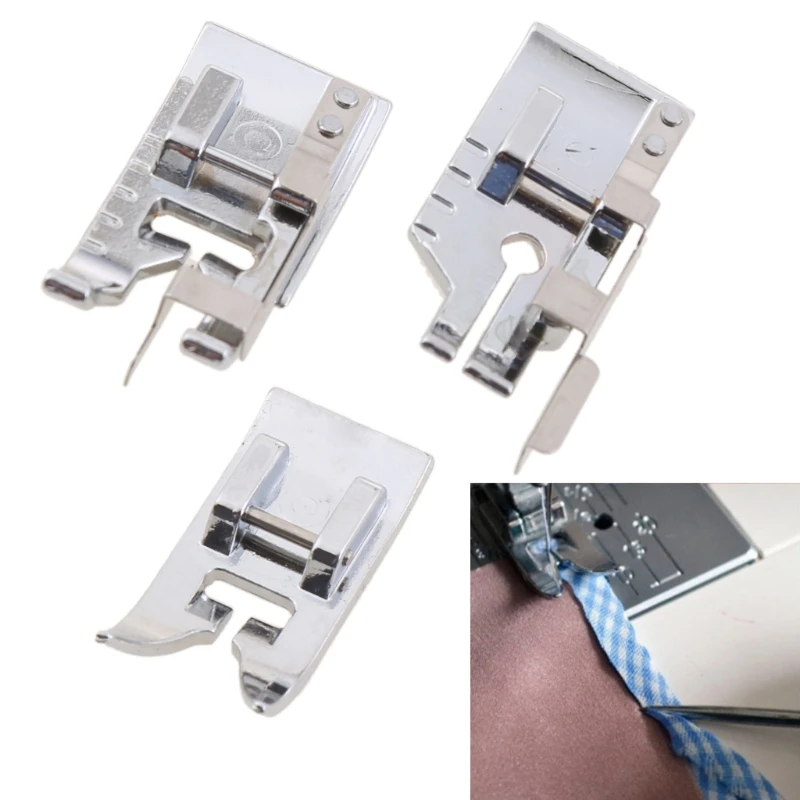 3pcs Stitch in Ditch Foot 1/4 Inch Quilting Patchwork Presser Foot Set Multifunction for Household Sewing Machines new arrival