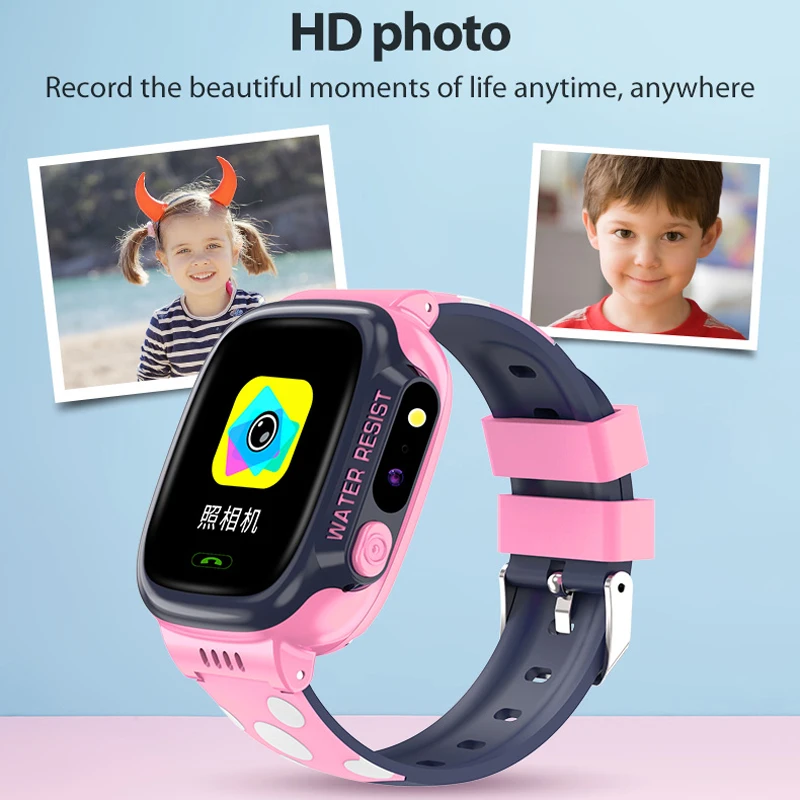 696 Y92 Kids Smart Watch 1.44 Inch Screen LBS Positioning GPRS Waterproof Photo Music SOS Call Anti-Lost Watch Children Clock