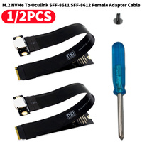 M.2 NVMe To Oculink SFF-8611 SFF-8612 Adapter Cable Laptop Graphics Card Extension Cable for Stable Transmission in Gaming PC