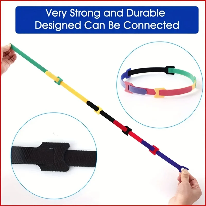 10/50-Pack Self-Adhesive Reusable Plastic Cable Ties for RJ45 Ethernet Cord, Multicolor Durable Wire Management No-Screw Straps