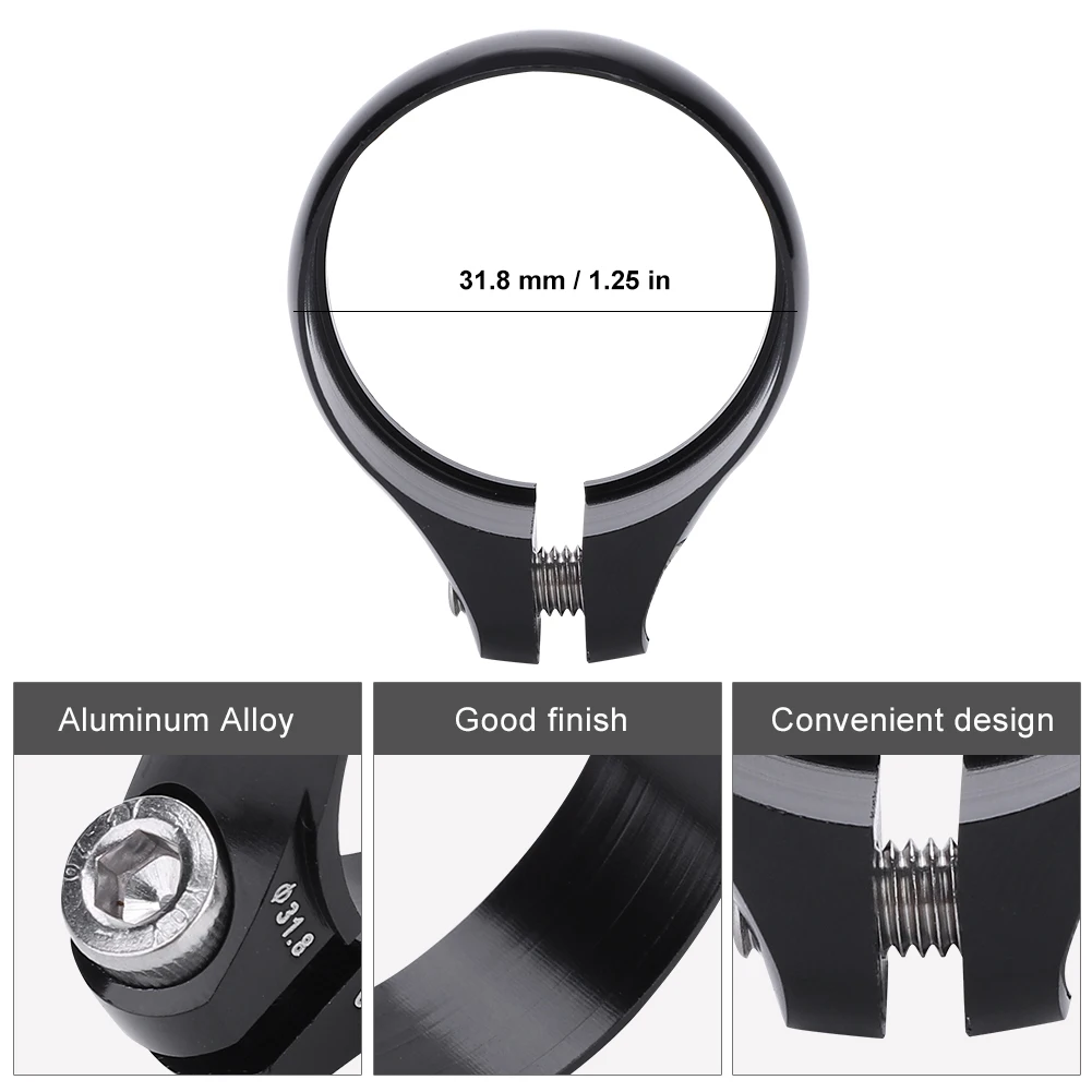 New Aluminum Alloy Bicycle Seatpost Clamp 31.8/27.2mm Seat Tube Clamp MTB Bike Seat Tube Clip Bike Parts Bike Saddle Seat Clamp