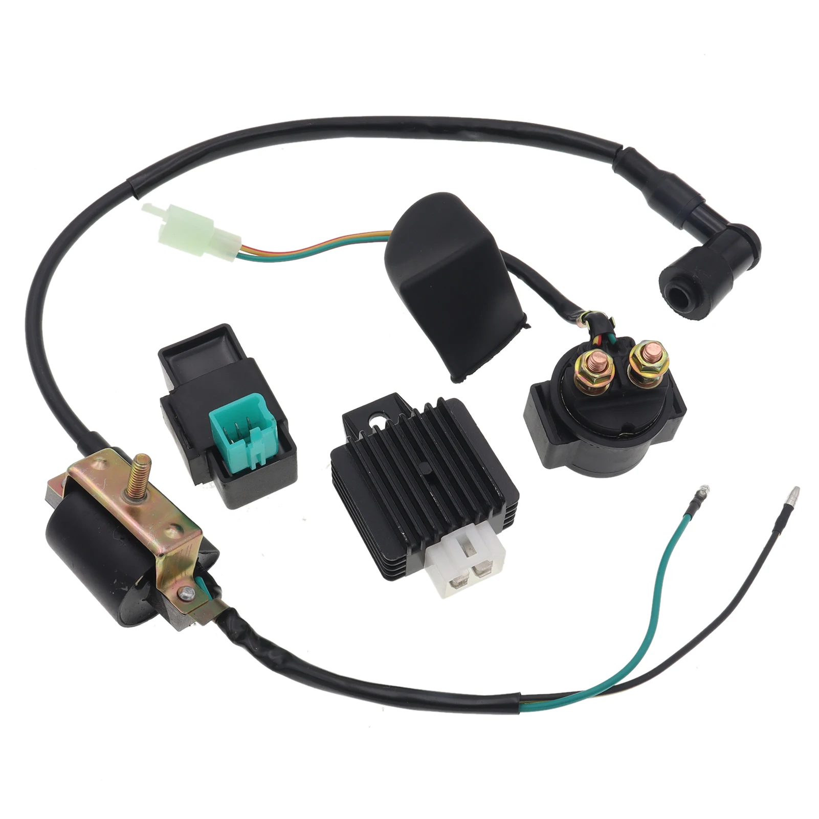 New 12V Ignition Coil 5 Pin CDI Regulator Rectifier Relay for 50cc 70cc 90cc 110cc 125cc Chinese ATV Quad Dirt Bike