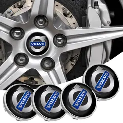 4PCS 56/60mm Wheel Center Cap Logo Hub Cover Badge Emblem For Volvo R Design T6 AWD C30 C40 C50 C70 S40 S60 S70 S80 S90 V40