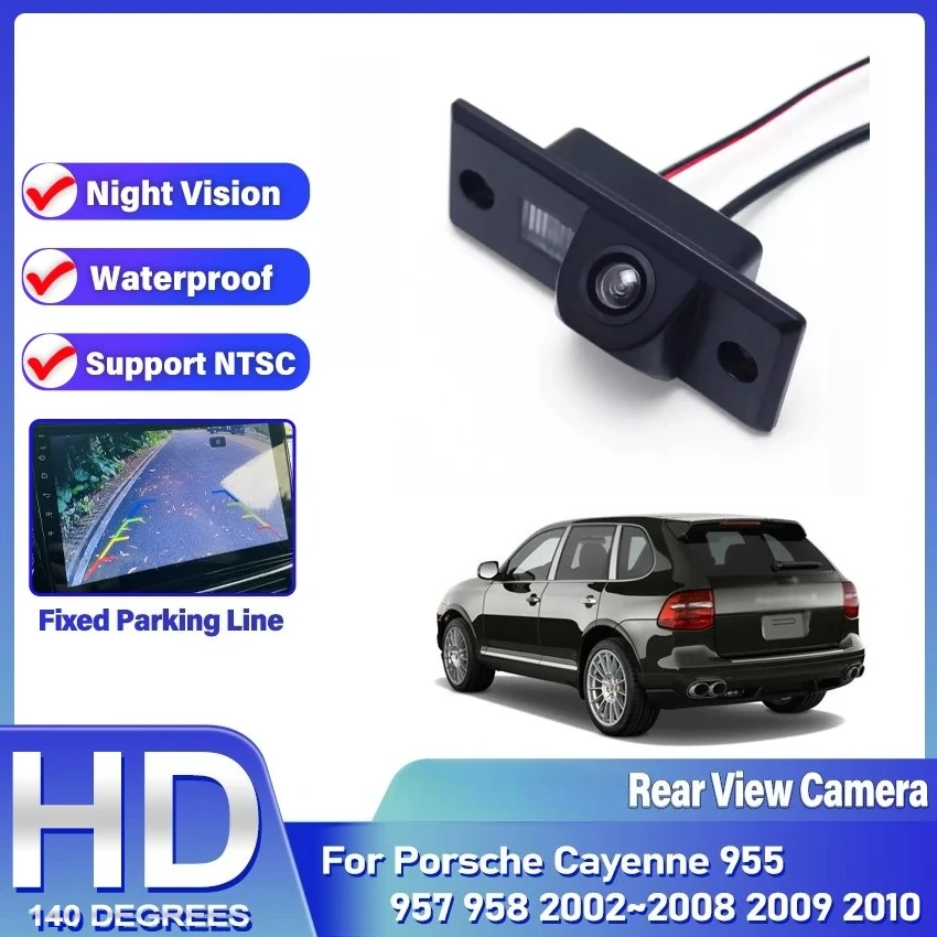 Car Rear View Camera Backup Back Parking HD CCD CAM Accessories Kit For Porsche Cayenne 955 957 958 2002~2010