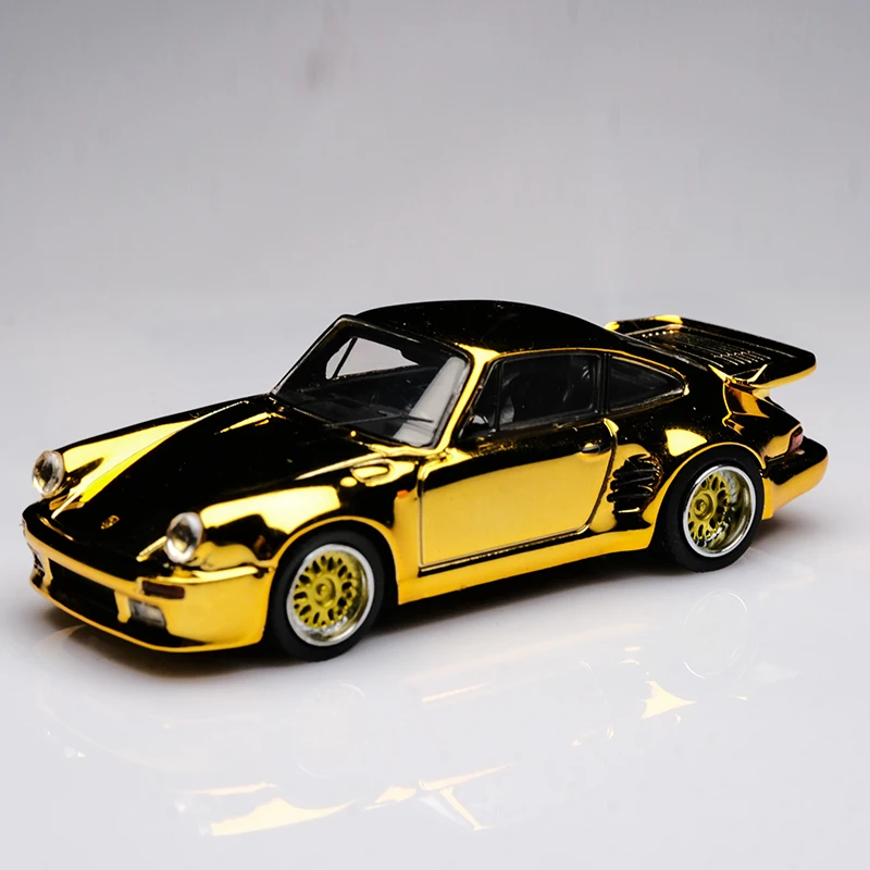 

Master 1:64 Porsche 911 930 Turbo open cover independent engine Bay Shore Blackbird modified model