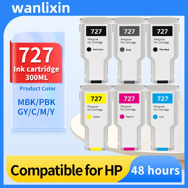 300ML 727 C1Q12A B3P23A B3P19A B3P20A B3P21A Ink Cartridge Compatiple For HP DesignJet T920 T930 T1500 T1530 T2500 T2530 ink