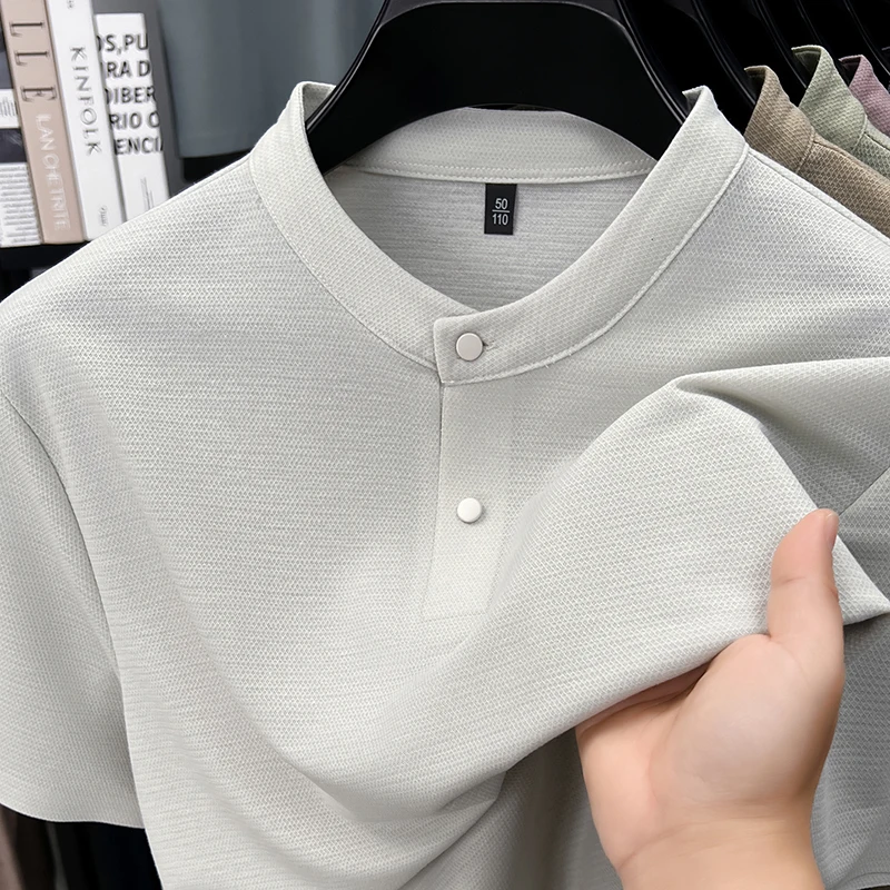 Classic Men's Summer Linen Old Money Style Relaxed Fit Breathable Round Neck Short Sleeve Ultra Soft