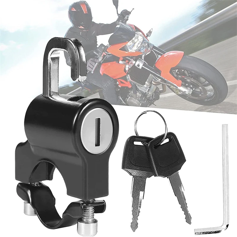

Universal Motorcycle Helmet Lock Anti-theft Helmet Electric With Security Lock Handlebar Motorbike Safety Lock Mount Keys