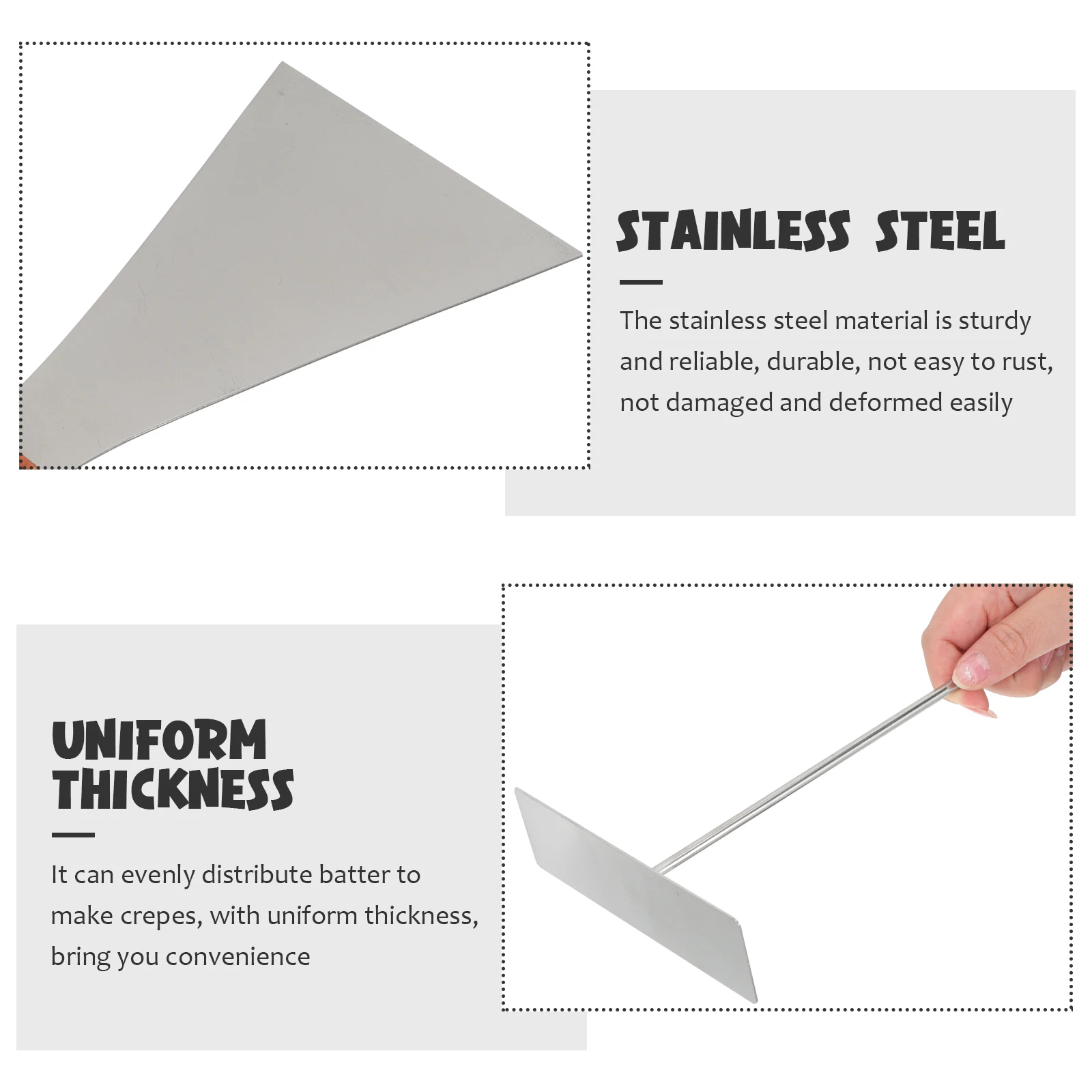 

Stainless Steel Pancake Tools Set Crepe Maker Shovel Spreader Scraper Kitchen Gadgets Uniform Thickness Cooking Accessories