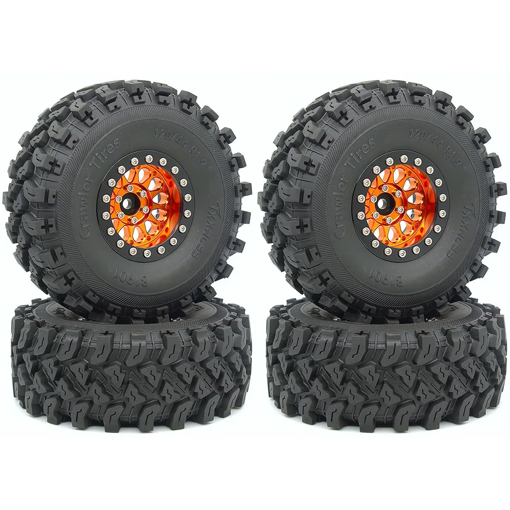 

TxxRcss RC 1.9 Beadlock Wheels Negative Offsets 8mm and Tires for 1/10 SCX10 SCX10 SCX10 Pro TRX4 TRX6 Gen7/8 RC Crawler Remote