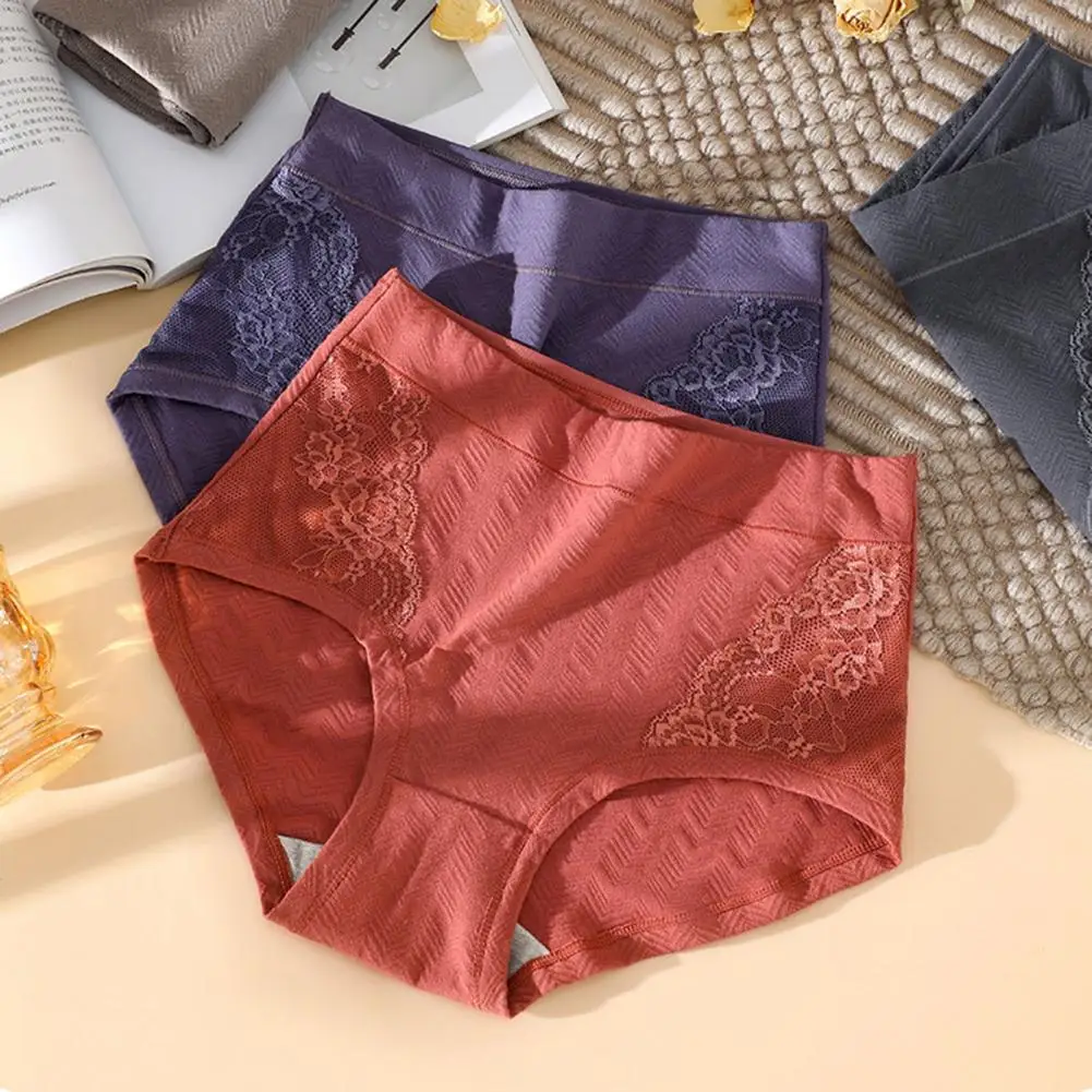 Comfortable Women Underwear Women Cotton Panties Women's High Waisted Cotton Underwear Lace Breathable Panties for Comfortable