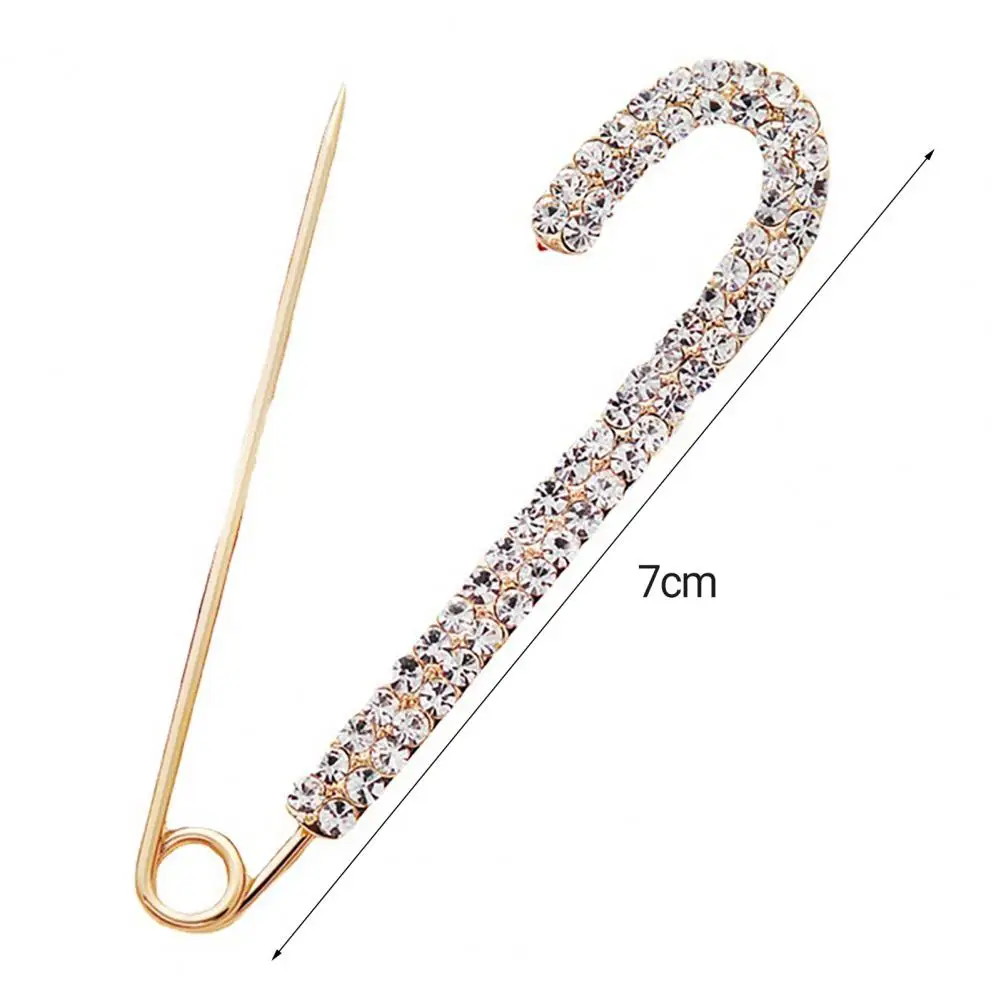 Exquisite Collar Brooch Anti-Exposure Brooch Pin Women Badge Pins Shining Rhinestone Sweater Safety Brooch Pin Jewelry Gift