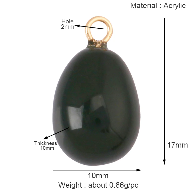 Arylic 3D Obst Erdbeere Traube Mango Durian Wassermelone Kirsche Granatapfel Charm Anhänger, Schmuck Halskette Armband Versorgung S18 – Detail 10