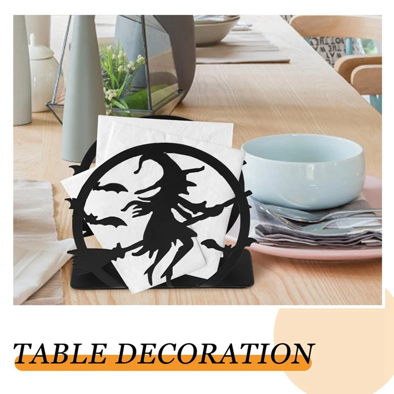 Halloween Napkin Storage Rack, Witch Desktop Napkin Storage Box Dining Table