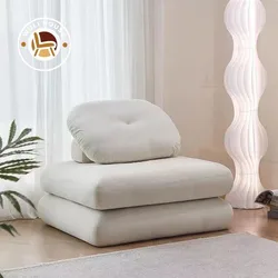 Prostota w stylu nordyckim Sofa z tkaniny Mochi Małe mieszkanie Salon Balkon Tatami Moduł Tofu Połączenie sztruksowej tkaniny Nowoczesna sofa