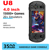 Handheld Video Game Console U8 Open Source Retro Linux System 4.0 Inch IPS Screen Portable Pocket Video Player 128GB Games