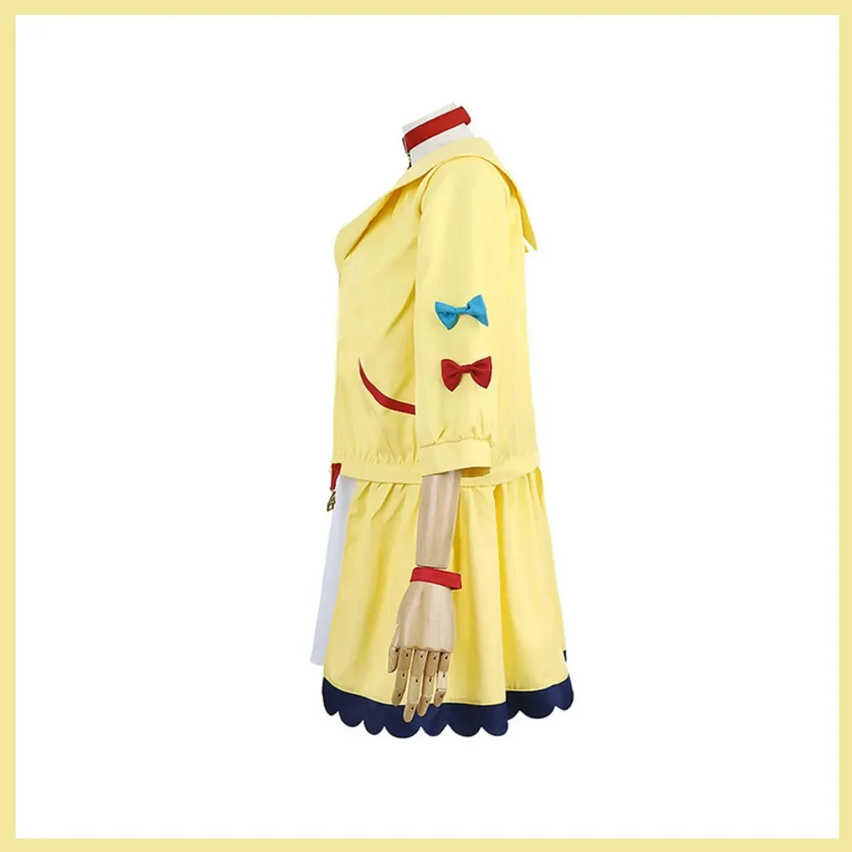 Disfraz de Anime Virtual YouTuber para mujer, traje de Cosplay de Inugami Korone Doggo, abrigo amarillo, vestido, peluca, zapatos, Sexy, encantador, fiesta diaria