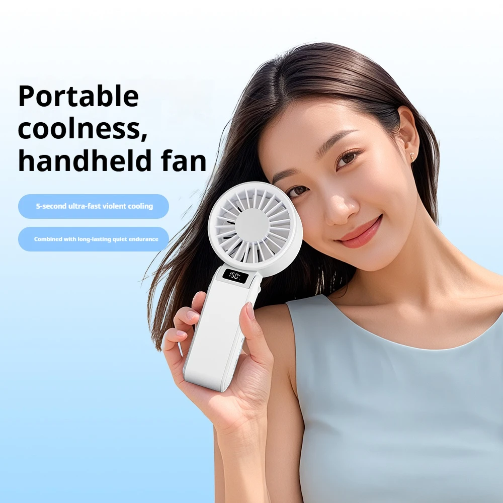 Noise Free Portable Mini Fan High speed fan 3000mAh Rechargeable Battery USB Fan Foldable Handheld Fan for Outdoor