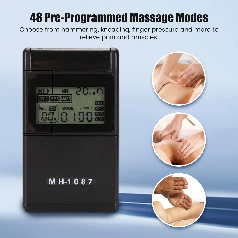 Tens Muscle Stimulator 36-Mode Electric EMS Acupuncture Body Massage Digital Therapy Slimming Machine Electrostimulator