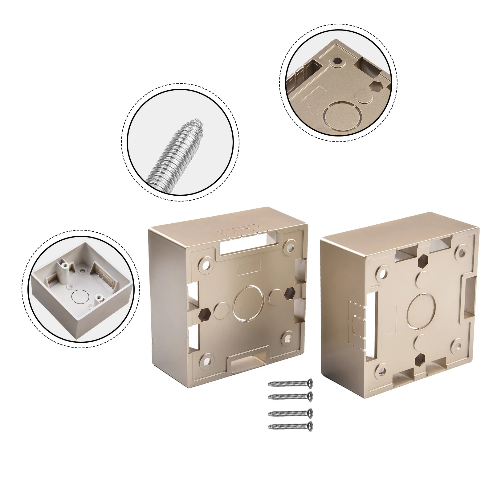 Single For Mounted Box Ethernet Backbox Providing Secure Housing for Ethernet For Faceplates and Cable Management