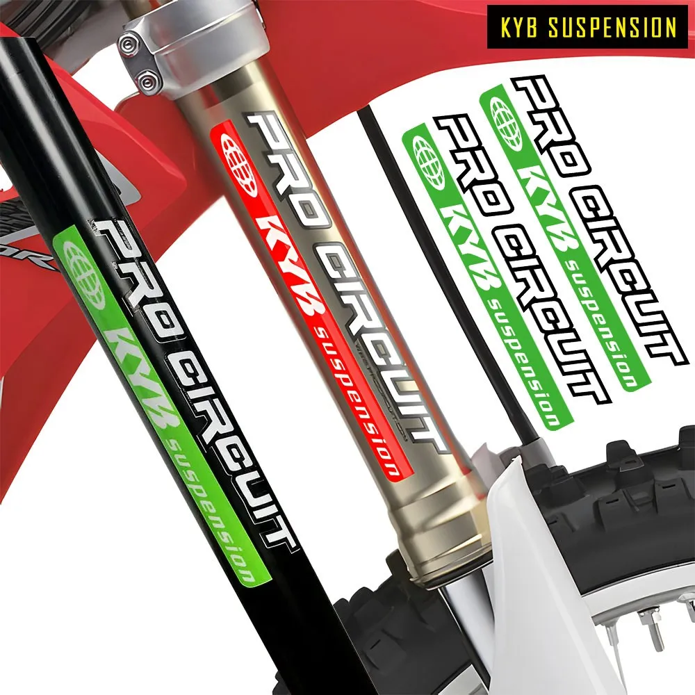 2pcs/set Reflective KYB Racing Fork Stickers Suspension Shock Motorcycle Accessories Decorative Decals