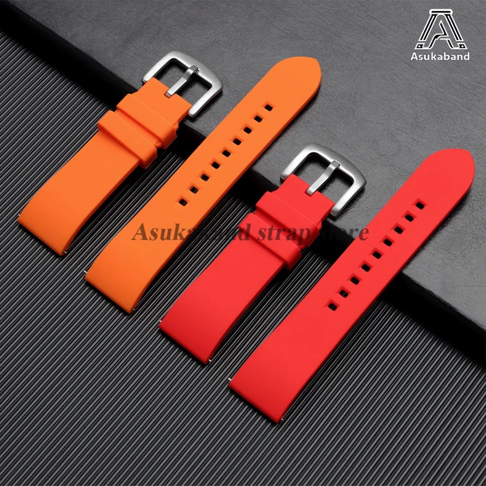 18mm 19mm 20mm 21mm 22mm 24mm Silicone WatchBand for Seiko for Rolex Watchstrap Men Women Quick Release Rubber Strap Bracelets view 5