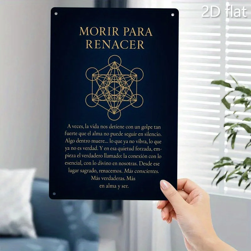 Picture 4: CIFBUY Vintage Kabbalah Tree of Life Aluminum Wall Art Waterproof Rustproof Metal Decor for Home Meditation Room