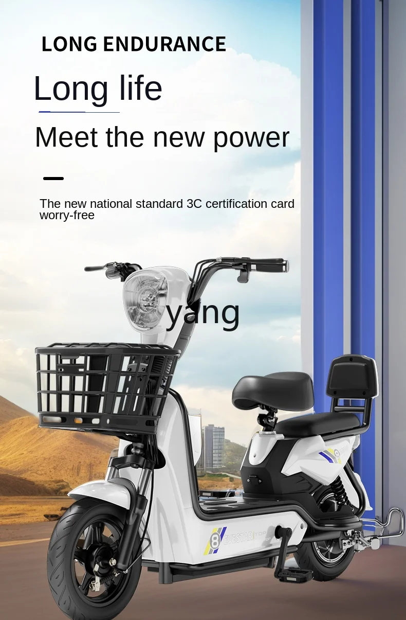 Yjq Battery Electric Bicycle New National Standard Small High Endurance Electric Vehicle Two-Wheel Power Scooter Lithium Battery