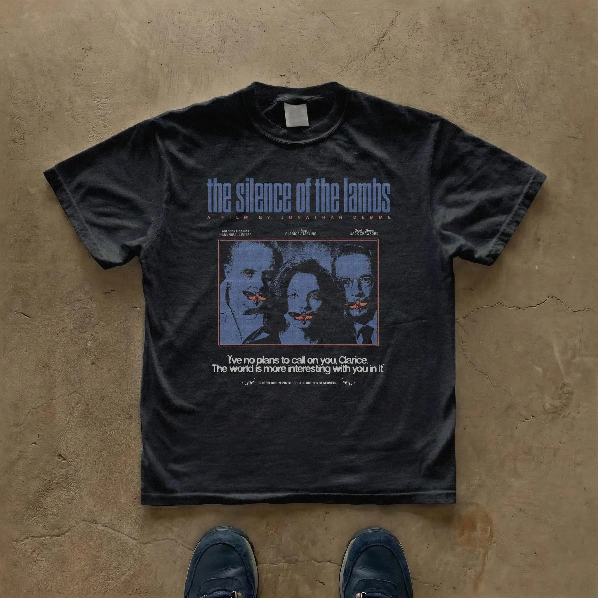Summer Women's Retro The Silence of The Lambs T-shirt Pure Cotton and Breathable Short Sleeve Streetwear Oversized Loose Casual