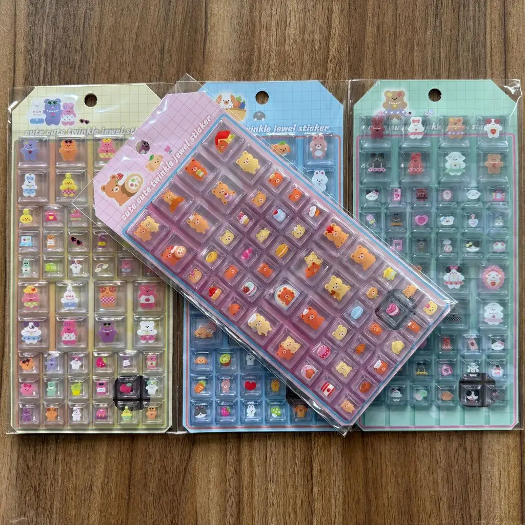 

Декоративные наклейки-кейкапы с животными, 4 листа, для дневников, ежедневников, планировщиков, поделок, канцелярских товаров, золотые наклейки для творчества, магазин Golden Memory Stickers