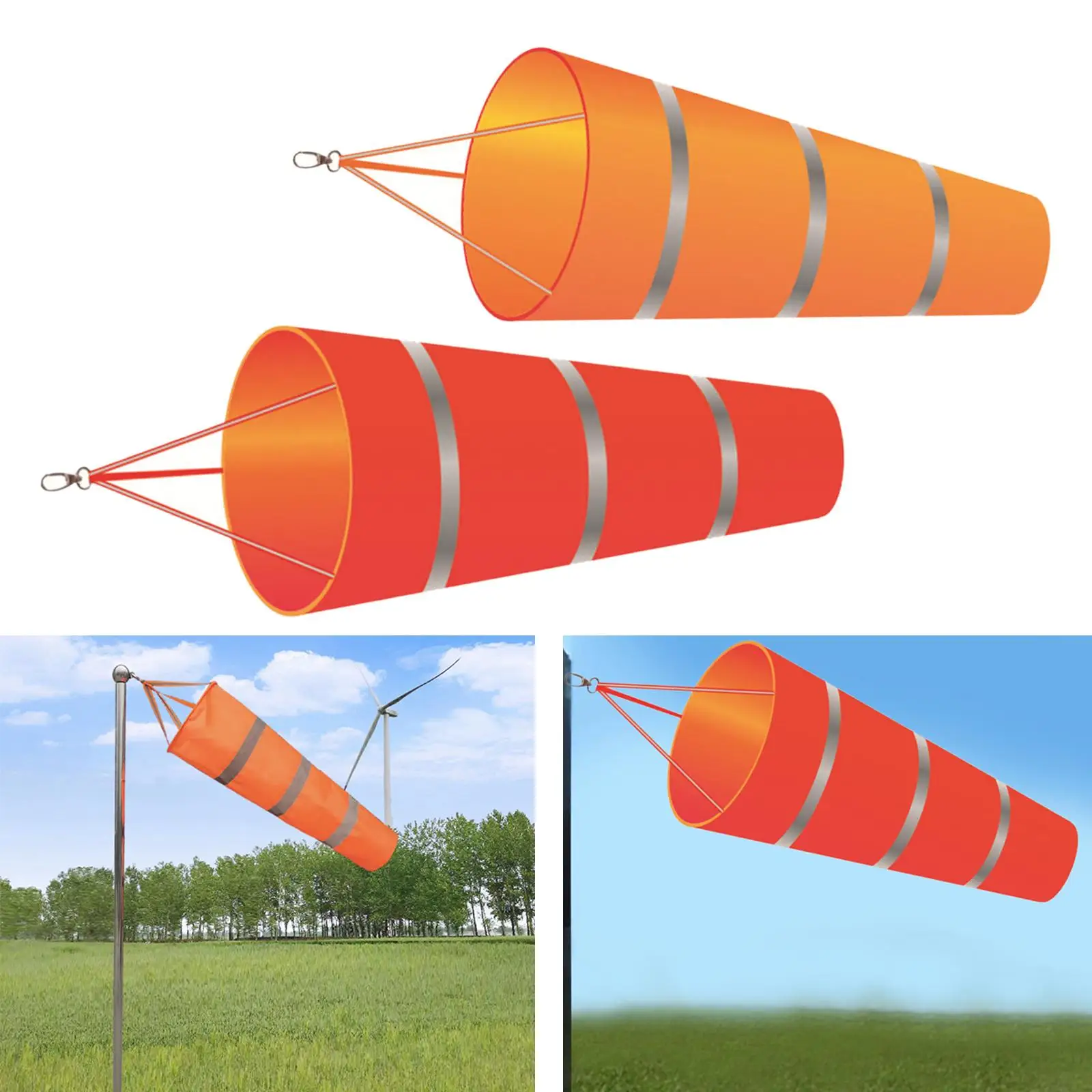 Moda Windsock pomiar wiatru z pasek odblaskowy wiszące skarpety torba na zewnątrz kierunek wiatru siła wskazująca