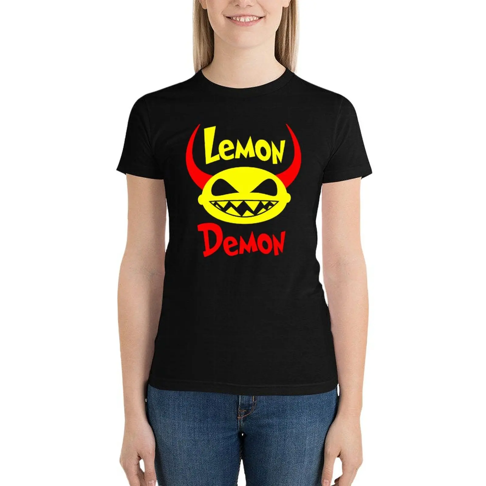 

Lemon-Demon-Merch T-Shirt Blouse summer top black t-shirts for Women