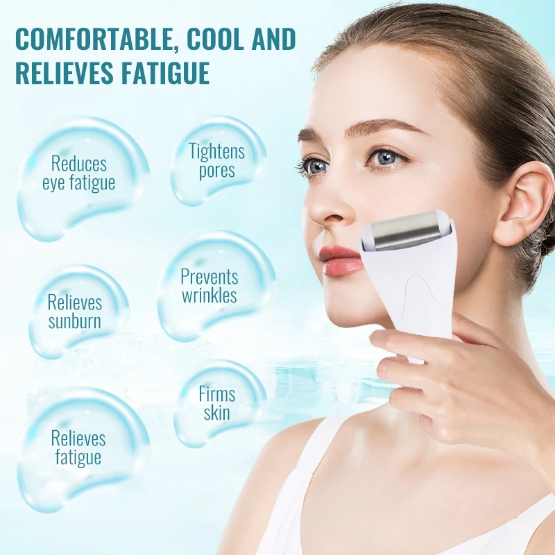 2025 Nieuwe Schoonheid Apparaat lce Huid Cool Derma Roller Massager Voor Gezicht Lichaamsmassage Gezichtshuidverzorging Voorkomen rimpel Dermo Roller