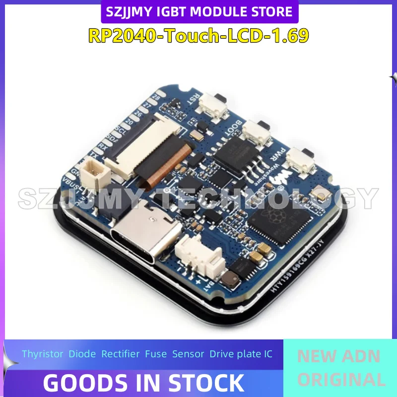 Raspberry Pi RP2040 Touchscreen Development Board 1.69-inch Rounded Corner LCD 240 × 280 Resolution  NEW ORIGINAL IN STOCK
