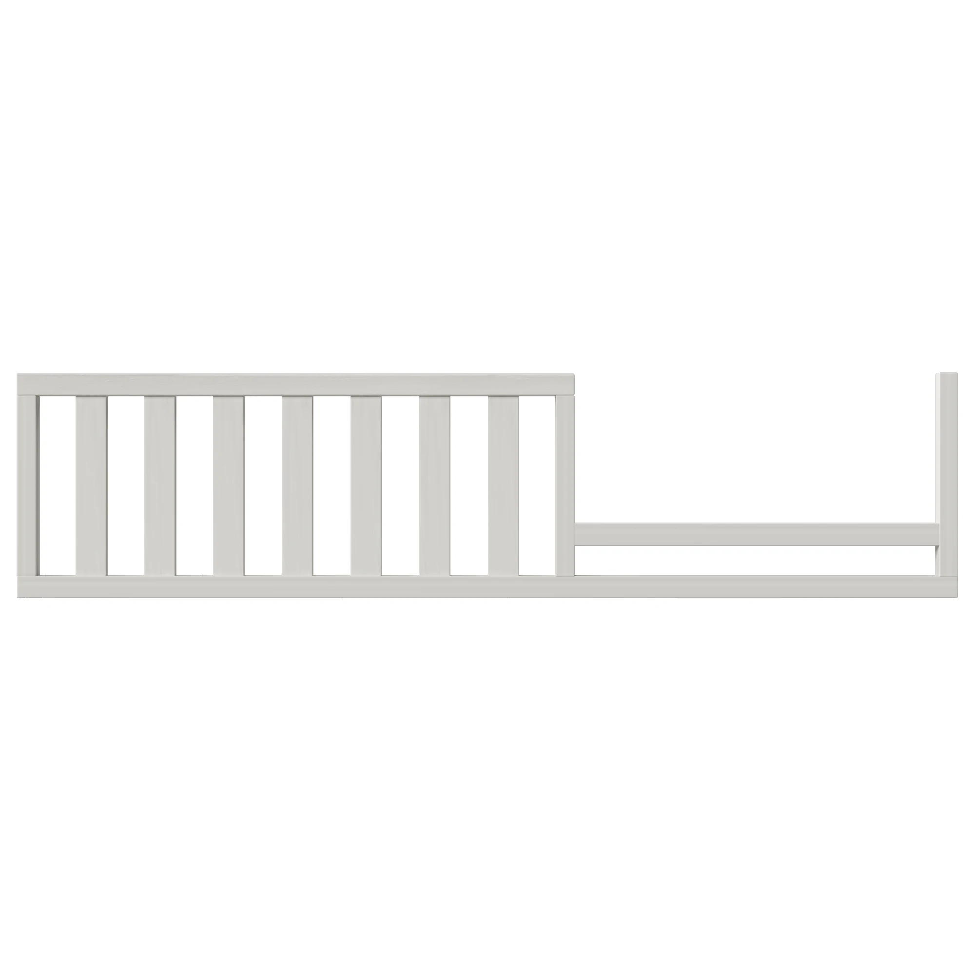 

Rustic Farmhouse Style Toddler Bed Safety Guard Rails for Convertible Crib, White